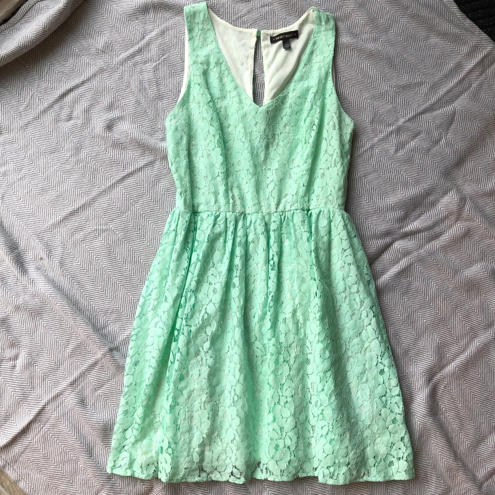 Mint  Heart Soul Lace Dress
